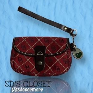 GUC Dooney & Bourke Red Canvas Wristlet